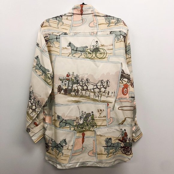 90s Vintage Hermes Blouse - Picture 2 of 4